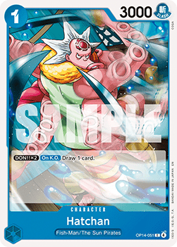 (051) One Piece TCG The Azure Sea's Seven Single: Hatchan (OP14-051)  Common