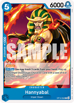 (052) One Piece TCG The Azure Sea's Seven Single: Hannyabal (OP14-052)  Common