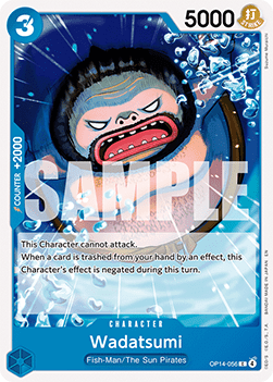 (056) One Piece TCG The Azure Sea's Seven Single: Wadatsumi (OP14-056)  Common