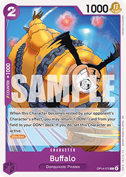 (070) One Piece TCG The Azure Sea's Seven Single: Buffalo (OP14-070)  Common