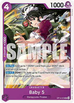 (072) One Piece TCG The Azure Sea's Seven Single: Baby 5 (OP14-072)  Uncommon