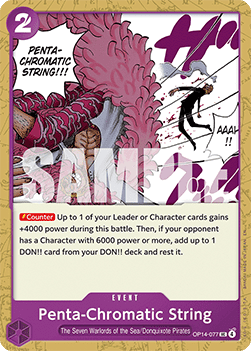 (077) One Piece TCG The Azure Sea's Seven Single: Penta-Chromatic String (OP14-077)  Uncommon