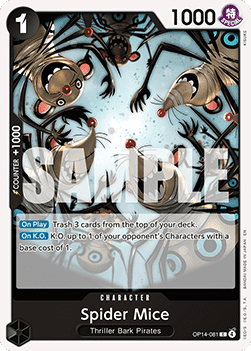 (081) One Piece TCG The Azure Sea's Seven Single: Spider Mice (OP14-081)  Common