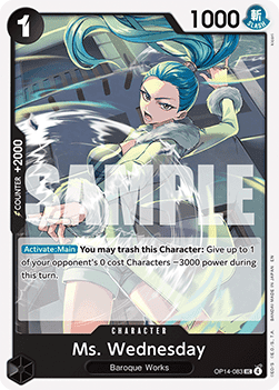 (083) One Piece TCG The Azure Sea's Seven Single: Ms. Wednesday (OP14-083)  Uncommon