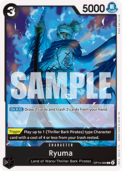 (089) One Piece TCG The Azure Sea's Seven Single: Ryuma (OP14-089)  Common