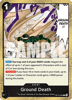 (096) One Piece TCG The Azure Sea's Seven Single: Ground Death (OP14-096) (V.1)  Rare