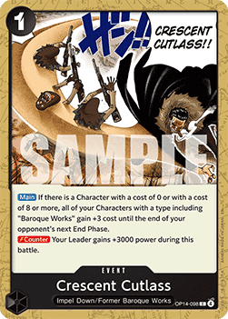(098) One Piece TCG The Azure Sea's Seven Single: Crescent Cutlass (OP14-098)  Common