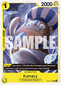 (102) One Piece TCG The Azure Sea's Seven Single: Kumacy (OP14-102)  Common