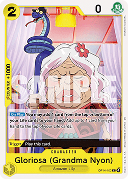 (103) One Piece TCG The Azure Sea's Seven Single: Gloriosa (Grandma Nyon) (OP14-103)  Common
