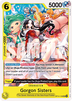 (105) One Piece TCG The Azure Sea's Seven Single: Gorgon Sisters (OP14-105)  Uncommon