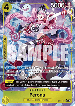(111) One Piece TCG The Azure Sea's Seven Single: Perona (OP14-111) (V.2)  Alternate Art