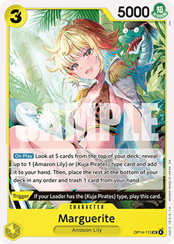 (113) One Piece TCG The Azure Sea's Seven Single: Marguerite (OP14-113)  Uncommon