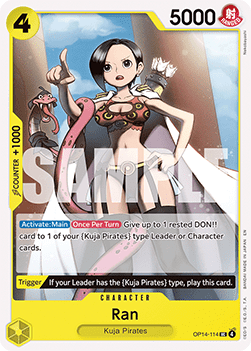 (114) One Piece TCG The Azure Sea's Seven Single: Ran (OP14-114)  Uncommon