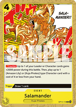 (116) One Piece TCG The Azure Sea's Seven Single: Salamander (OP14-116)  Common