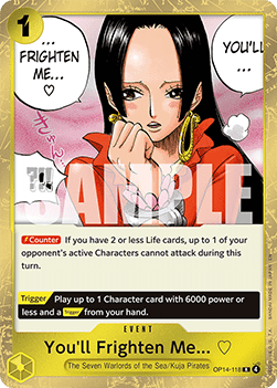 (118) One Piece TCG The Azure Sea's Seven Single: You'll Frighten Me...  (OP14-118) (V.1)  Rare
