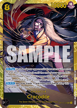 (120) One Piece TCG The Azure Sea's Seven Single: Crocodile (OP14-120) (V.1)  Secret Rare