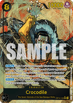 (120) One Piece TCG The Azure Sea's Seven Single: Crocodile (OP14-120) (V.2)  Alternate Art