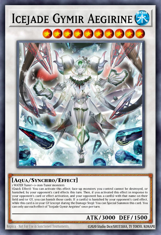 (068) YuGiOh TCG MP24: 25th Anniversary Tin: Dueling Mirrors Single: Icejade Gymir Aegirine  Secret Rare