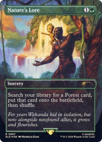 (867) Magic The Gathering Secret Lair Drop Series Single: Nature's Lore Holo Rare