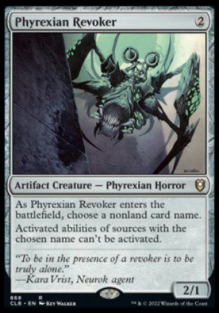 (868) Magic The Gathering Commander Legends: Battle for Baldur's Gate: Extras Single: Phyrexian Revoker  Rare