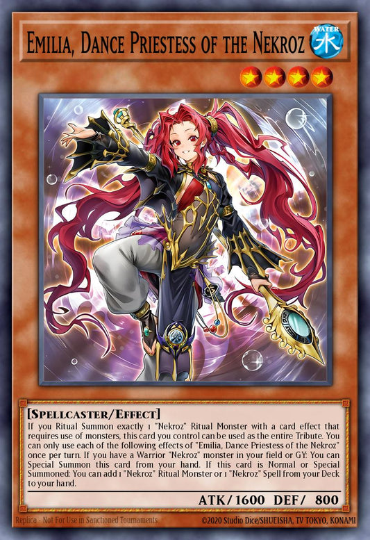 (025) YuGiOh TCG BLMM: Battles of Legend: Monster Mayhem Single: Emilia, Dance Priestess of the Nekroz (V.2 - Starlight Rare)  Starlight Rare