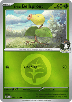 (004/217) Pokemon TCG Ascended Heroes: Additionals Single: Erika's Bellsprout   Common (Energy Symbol Reverse Holo)
