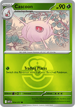 (014/217) Pokemon TCG Ascended Heroes: Additionals Single: Cascoon   Common (Ball Reverse Holo)