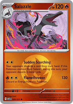 (035/217) Pokemon TCG Ascended Heroes: Additionals Single: Salazzle   Uncommon (Energy Symbol Reverse Holo)