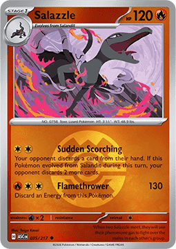 (035/217) Pokemon TCG Ascended Heroes: Additionals Single: Salazzle   Uncommon (Ball Reverse Holo)