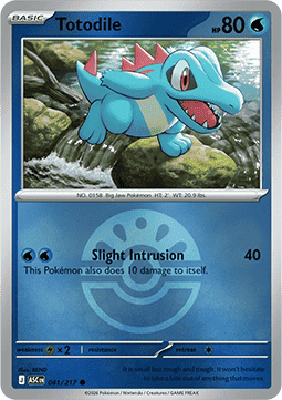 (041/217) Pokemon TCG Ascended Heroes: Additionals Single: Totodile   Common (Ball Reverse Holo)