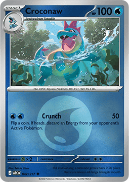 (042/217) Pokemon TCG Ascended Heroes: Additionals Single: Croconaw   Uncommon (Energy Symbol Reverse Holo)