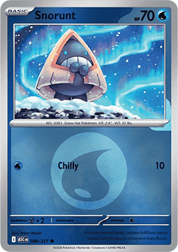(046/217) Pokemon TCG Ascended Heroes: Additionals Single: Snorunt   Common (Energy Symbol Reverse Holo)