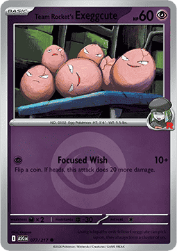 (077/217) Pokemon TCG Ascended Heroes: Additionals Single: Team Rocket's Exeggcute   Common (Energy Symbol Reverse Holo)