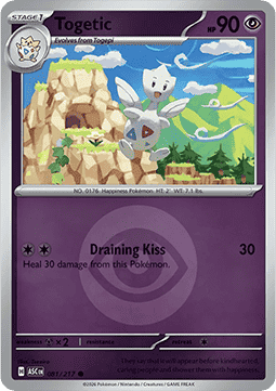 (081/217) Pokemon TCG Ascended Heroes: Additionals Single: Togetic   Common (Energy Symbol Reverse Holo)