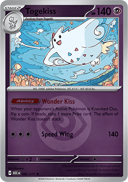(082/217) Pokemon TCG Ascended Heroes: Additionals Single: Togekiss   Rare (Energy Symbol Reverse Holo)