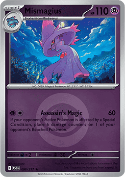 (086/217) Pokemon TCG Ascended Heroes: Additionals Single: Mismagius   Rare (Energy Symbol Reverse Holo)
