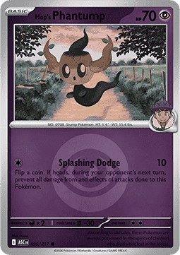 (095/217) Pokemon TCG Ascended Heroes: Additionals Single: Hop's Phantump   Common (Energy Symbol Reverse Holo)