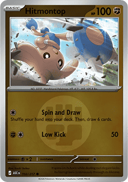 (102/217) Pokemon TCG Ascended Heroes: Additionals Single: Hitmontop   Common (Energy Symbol Reverse Holo)