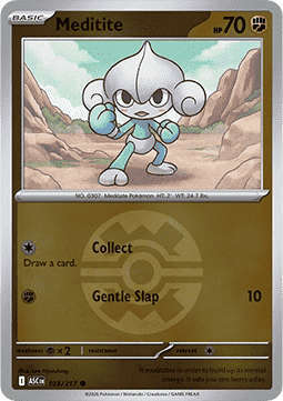 (103/217) Pokemon TCG Ascended Heroes: Additionals Single: Meditite   Common (Ball Reverse Holo)