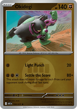 (122/217) Pokemon TCG Ascended Heroes: Additionals Single: Okidogi   Rare (Energy Symbol Reverse Holo)