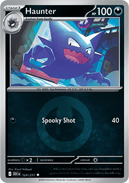 (124/217) Pokemon TCG Ascended Heroes: Additionals Single: Haunter   Uncommon (Energy Symbol Reverse Holo)