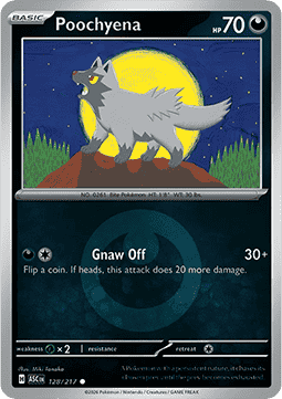 (128/217) Pokemon TCG Ascended Heroes: Additionals Single: Poochyena   Common (Energy Symbol Reverse Holo)