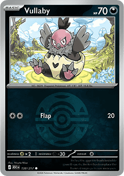 (138/217) Pokemon TCG Ascended Heroes: Additionals Single: Vullaby   Common (Ball Reverse Holo)