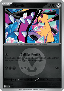 (144/217) Pokemon TCG Ascended Heroes: Additionals Single: Mawile   Uncommon (Energy Symbol Reverse Holo)