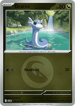 (150/217) Pokemon TCG Ascended Heroes: Additionals Single: Dratini   Common (Energy Symbol Reverse Holo)