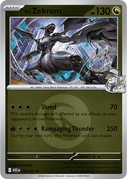 (155/217) Pokemon TCG Ascended Heroes: Additionals Single: N's Zekrom   Rare (Energy Symbol Reverse Holo)