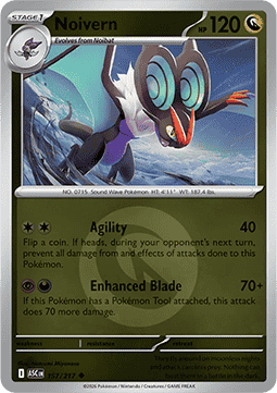 (157/217) Pokemon TCG Ascended Heroes: Additionals Single: Noivern   Uncommon (Energy Symbol Reverse Holo)