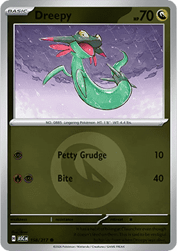 (158/217) Pokemon TCG Ascended Heroes: Additionals Single: Dreepy   Common (Energy Symbol Reverse Holo)