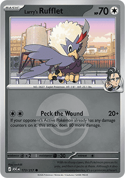 (173/217) Pokemon TCG Ascended Heroes: Additionals Single: Larry's Rufflet   Common (Ball Reverse Holo)
