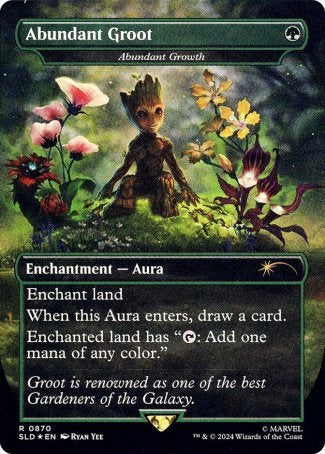 (870) Magic The Gathering Secret Lair Drop Series Single: Abundant Growth Holo Rare